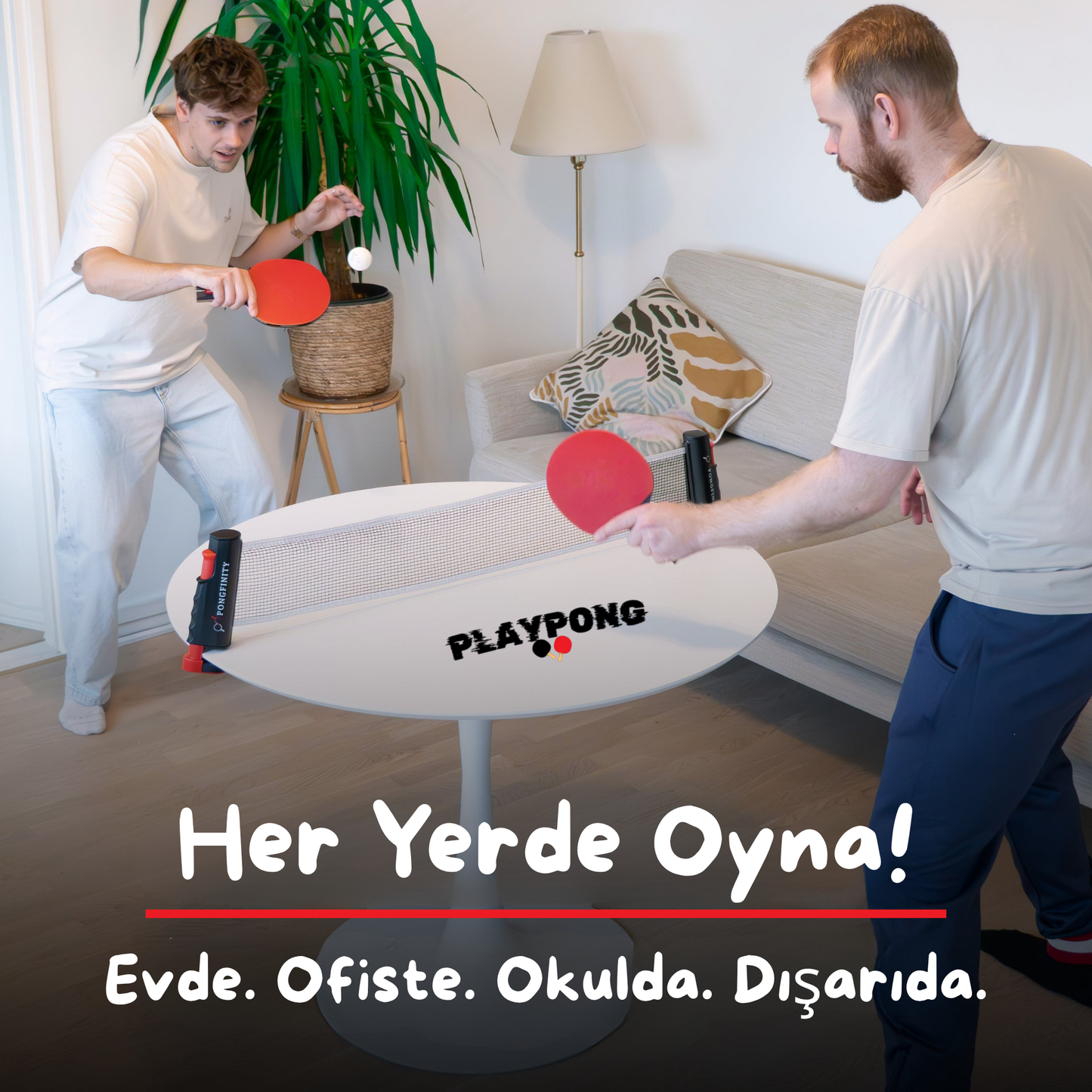 PlayPong™ Portatif Masa Tenisi Seti