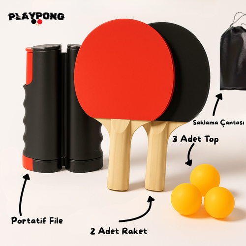 PlayPong™ Portatif Masa Tenisi Seti